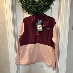 The North Face NWT Polarteck 100 Fleece Series Women's Maroon/Pink Pullover-XL